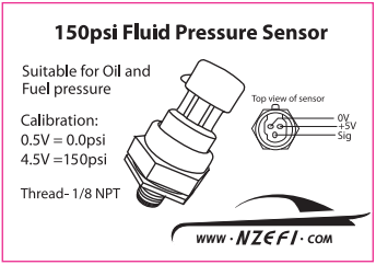 wire 3 pressure sensor testing Honeywell Oil  Sensor PSI NZEFI  150 Pressure
